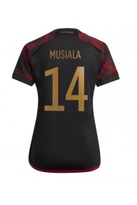 Tyskland Jamal Musiala #14 Fotballdrakt Borte Klær Dame VM 2022 Korte ermer